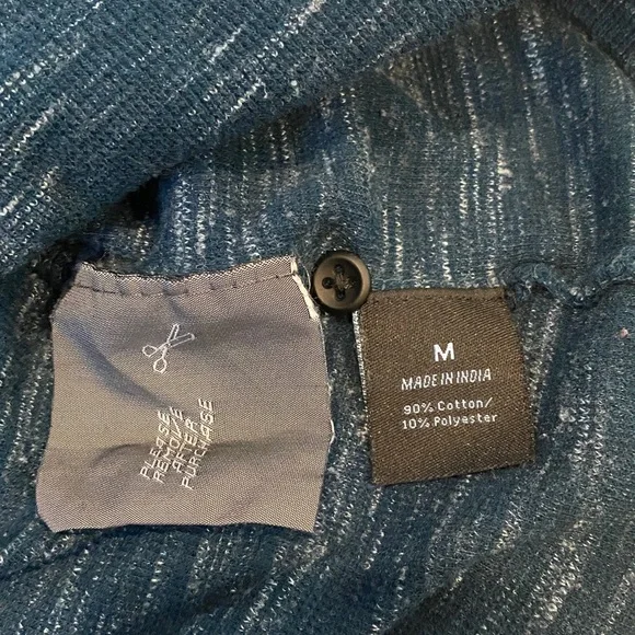 Marc Anthony Dark Blue Long Sleeve Henley. Size M. Slim Fit. - Picture 9 of 10